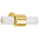 A860-45 PB - Acrylic Contemporary - 1.75" Cabinet Knob - Polished Brass