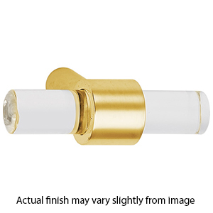 A860-45 PB/NL - Acrylic Contemporary - 1.75" Cabinet Knob - Unlacquered Brass