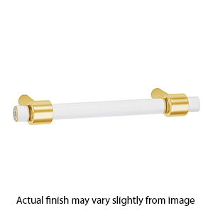 A860-4 PB/NL - Acrylic Contemporary - 4" Cabinet Pull - Unlacquered Brass