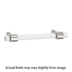 A860-4 PN - Acrylic Contemporary - 4" Cabinet Pull - Polished Nickel