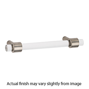 A860-4 SN - Acrylic Contemporary - 4" Cabinet Pull - Satin Nickel