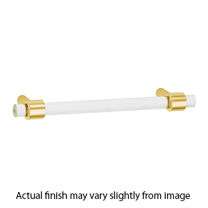 A860-6 PB - Acrylic Contemporary - 6" Cabinet Pull - Polished Brass