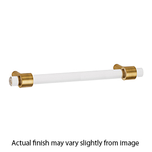 A860-6 SB - Acrylic Contemporary - 6" Cabinet Pull - Satin Brass