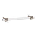 A860-6 SN - Acrylic Contemporary - 6" Cabinet Pull - Satin Nickel