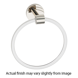 A7240 PN - Acrylic Contemporary - Towel Ring - Polished Nickel