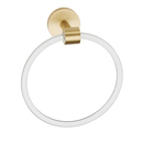 A7240 SB - Acrylic Contemporary - Towel Ring - Satin Brass