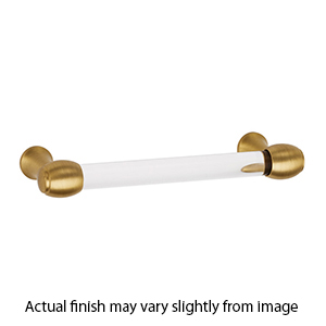 A870-4 SB - Acrylic Royale - 4" Cabinet Pull - Satin Brass