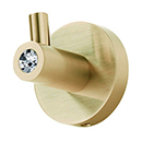 C8380 SB - Crystal Contemporary I - Robe Hook - Satin Brass