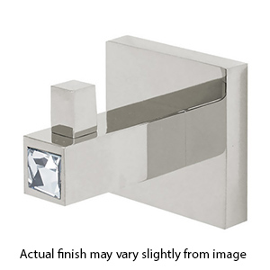 C8480 PN - Crystal Contemporary II - Robe Hook - Polished Nickel