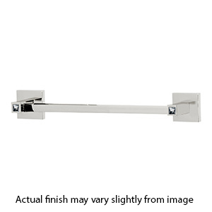 C8420-30 PN - Crystal Contemporary II - 30" Towel Bar - Polished Nickel