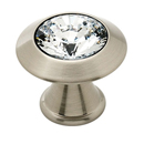 C214 SN - Swarovski Crystal III - Cabinet Knob - Satin Nickel