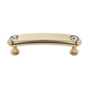 C211-3 GLD - Swarovski Crystal I - 3" Cabinet Pull - Gold