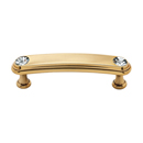 C211-3 PA - Swarovski Crystal I - 3" Cabinet Pull - Polished Antique