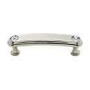 C211-3 PN - Swarovski Crystal I - 3" Cabinet Pull - Polished Nickel