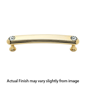 C211-4 GLD - Swarovski Crystal I - 4" Cabinet Pull - Gold