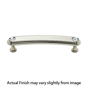 C211-35 PN - Swarovski Crystal I - 3.5" Cabinet Pull - Polished Nickel