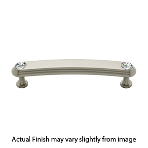 C211-4 SN - Swarovski Crystal I - 4" Cabinet Pull - Satin Nickel