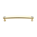 C211-6 PB - Swarovski Crystal I - 6" Cabinet Pull - Polished Brass