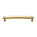 C211-6 SB - Swarovski Crystal I - 6" Cabinet Pull - Satin Brass