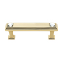 C213-3 GLD - Swarovski Crystal II - 3" Cabinet Pull - Gold