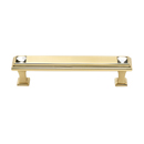 C213-35 PB - Swarovski Crystal II - 3.5" Cabinet Pull - Polished Brass