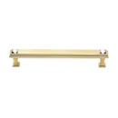 C213-6 PB - Swarovski Crystal II - 6" Cabinet Pull - Polished Brass