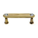 C214-3 PA - Swarovski Crystal III - 3" Cabinet Pull - Polished Antique