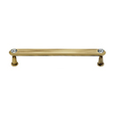 C214-6 PA - Swarovski Crystal III - 6" Cabinet Pull - Polished Antique