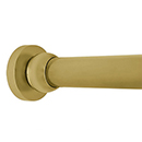 36" Shower Rod - Contemporary Round - Satin Brass