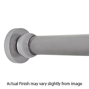 36" Shower Rod - Contemporary Round - Brushed/ Satin Nickel