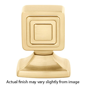 A986-1 - Cube - 1" Cabinet Knob - Satin Brass