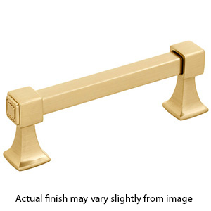 A985-35 - Cube - 3.5" Cabinet Pull - Satin Brass