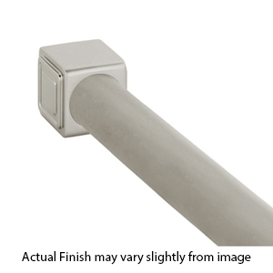 60" Shower Rod - Cube - Brushed/ Satin Nickel