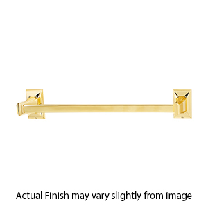 A7920-24 PB/NL - Geometric - 24" Towel Bar - Unlacquered Brass