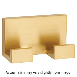 A6484 SB - Linear - Double Robe Hook - Satin Brass