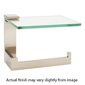 A6465R SN - Linear - Right Hand Tissue Holder w/ Glass Shelf - Satin Nickel