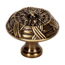 A880-14 - Ribbon & Reed - 1.25" Cabinet Knob - Antique English