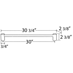 A7020-30 - Spa Collection I - 30" Towel Bar - Unlacquered Brass