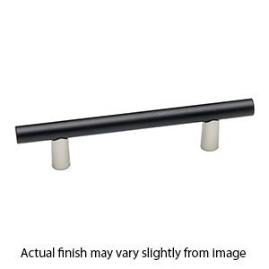 A2802-12 MN/MB - Vita Bella - 12" Cabinet Pull w/ Smooth Bar - Matte Nickel/ Matte Black