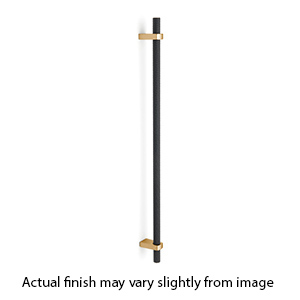 D2901-12 CHP/MB - Vita Bella - 12" Appliance Pull w/ Knurled Bar - Champagne/ Matte Black