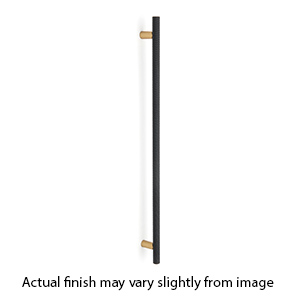 D2902-18 CHP/MB - Vita Bella - 18" Appliance Pull w/ Knurled Bar - Champagne/ Matte Black