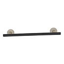 A9420-8 MN/MB - Vita Bella - 8" Towel Bar w/ Knurled Bar - Matte Nickel/ Matte Black