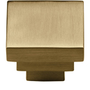 MT3672-032 MSB - Square Stepped Knob - Satin Brass