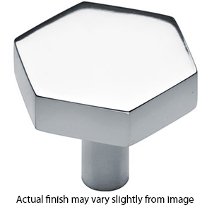 MT4334-036 PCH - 1-3/8" Hex Cabinet Knob - Polished Chrome