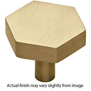 MT4334-043 MSB - 1.75" Hex Cabinet Knob - Satin Brass