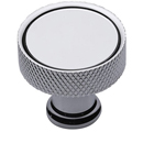 MT4648-032 PCH - 1.25" Round Knob w/ Knurled Edge - Polished Chrome