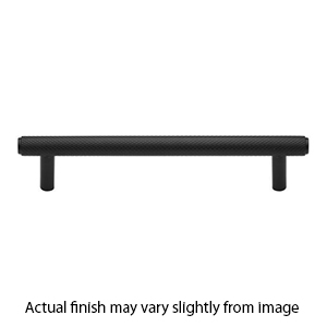 MT4458-254 BLK - 10"cc Knurled Cabinet Pull - Flat Black