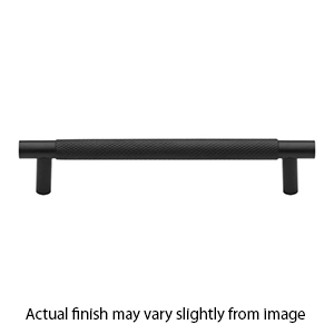 MT4461-102 BLK - 4"cc Knurled Bar Pull - Flat Black