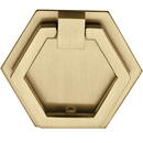 MT6347-051 MSB - 2-3/8" Hexagon Drop Pull w/ Backplate - Satin Brass