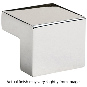 A865 - Wide Square - 1" Cabinet Knob - Polished Nickel